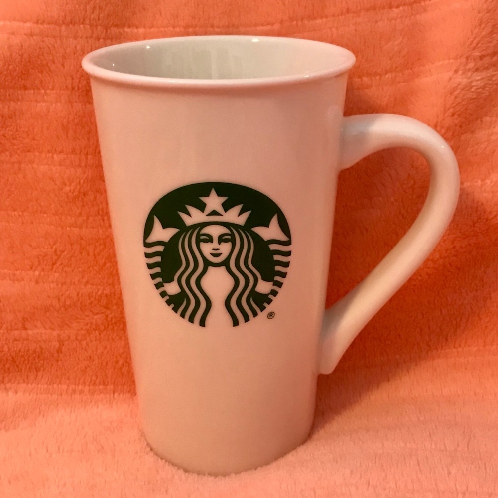 Starbucks NWOT 16oz Tall Mug White w/ GREEN Logo
